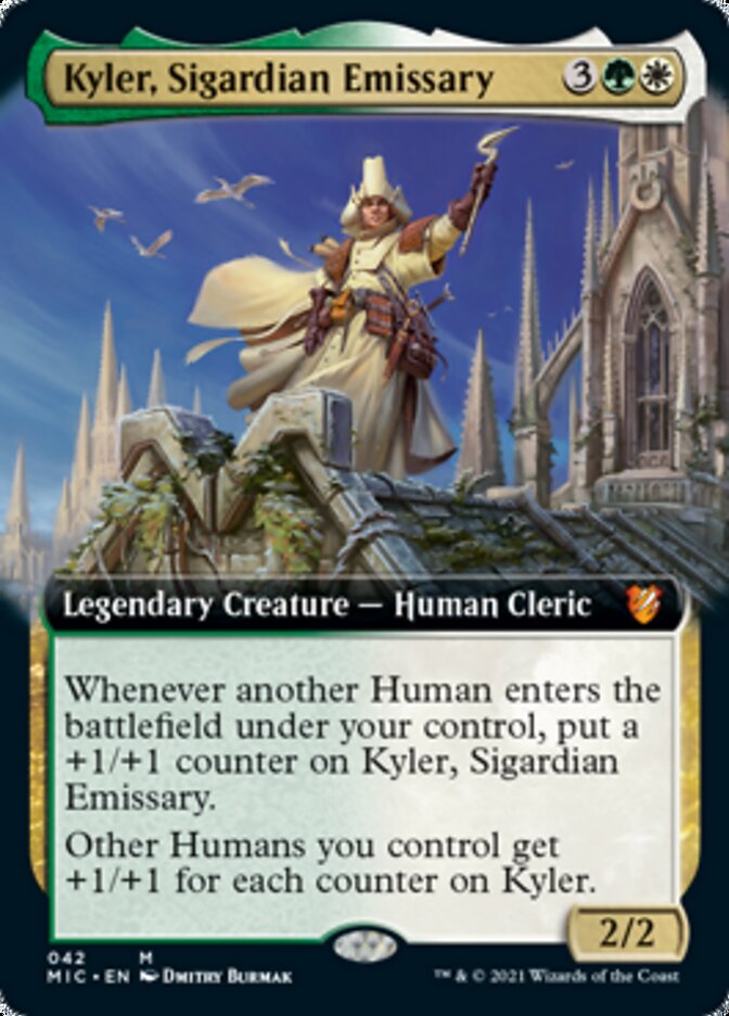 Kyler, Sigardian Emissary (Extended Art) [Innistrad: Midnight Hunt Commander] | Dragon's Lair Comics and Fantasy Houston TX