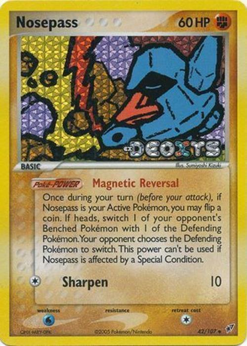 Nosepass (42/107) (Stamped) [EX: Deoxys] | Dragon's Lair Comics and Fantasy Houston TX