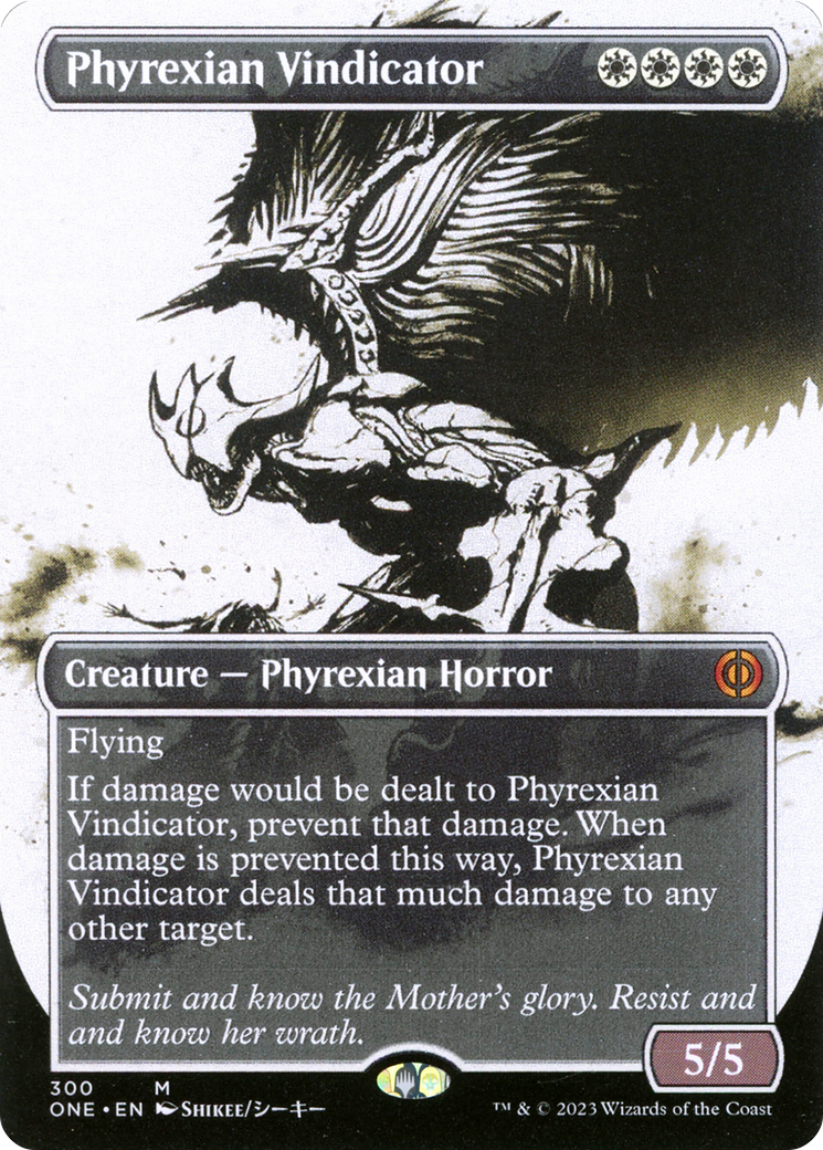 Phyrexian Vindicator (Borderless Ichor) [Phyrexia: All Will Be One] | Dragon's Lair Comics and Fantasy Houston TX