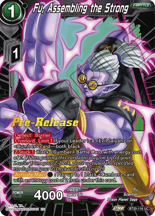 Fu, Assembling the Strong (BT20-116) [Power Absorbed Prerelease Promos] | Dragon's Lair Comics and Fantasy Houston TX