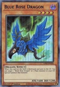 Blue Rose Dragon (Green) [LDS2-EN104] Ultra Rare | Dragon's Lair Comics and Fantasy Houston TX