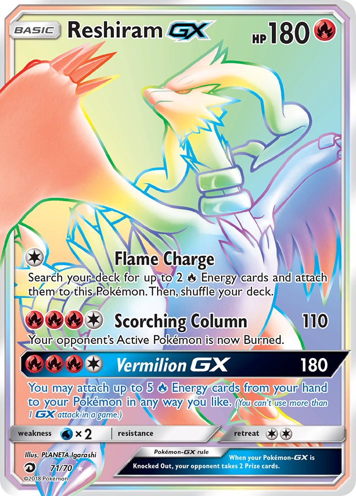 Reshiram GX (71/70) [Sun & Moon: Dragon Majesty] | Dragon's Lair Comics and Fantasy Houston TX