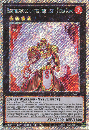 Brotherhood of the Fire Fist - Tiger King [CT11-EN001] Secret Rare | Dragon's Lair Comics and Fantasy Houston TX