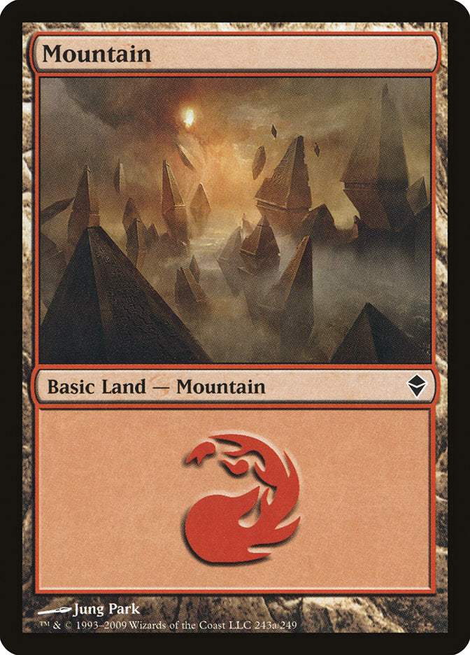 Mountain (243a) [Zendikar] | Dragon's Lair Comics and Fantasy Houston TX