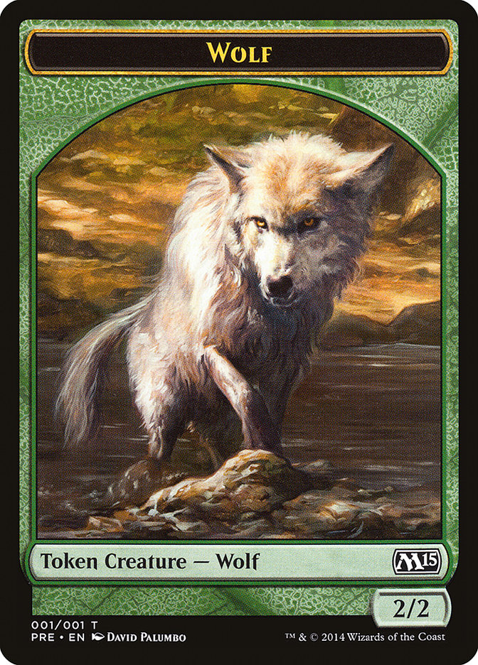 Wolf Token [Magic 2015 Prerelease Promos] | Dragon's Lair Comics and Fantasy Houston TX