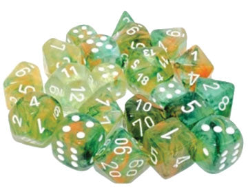 Chessex Nebula Luminary Spring/White Poly 7 Set | Dragon's Lair Comics and Fantasy Houston TX