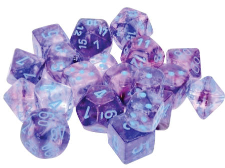 Chessex Nebula Luminary Nocturnal/Blue Poly 7 Set | Dragon's Lair Comics and Fantasy Houston TX