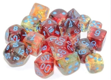 Chessex Nebula Luminary Primary/Blue Poly 7 Set | Dragon's Lair Comics and Fantasy Houston TX