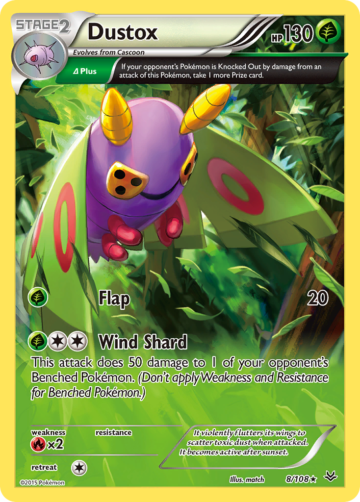 Dustox (8/108) [XY: Roaring Skies] | Dragon's Lair Comics and Fantasy Houston TX