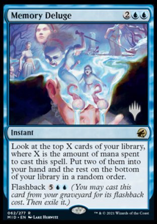 Memory Deluge (Promo Pack) [Innistrad: Midnight Hunt Promos] | Dragon's Lair Comics and Fantasy Houston TX