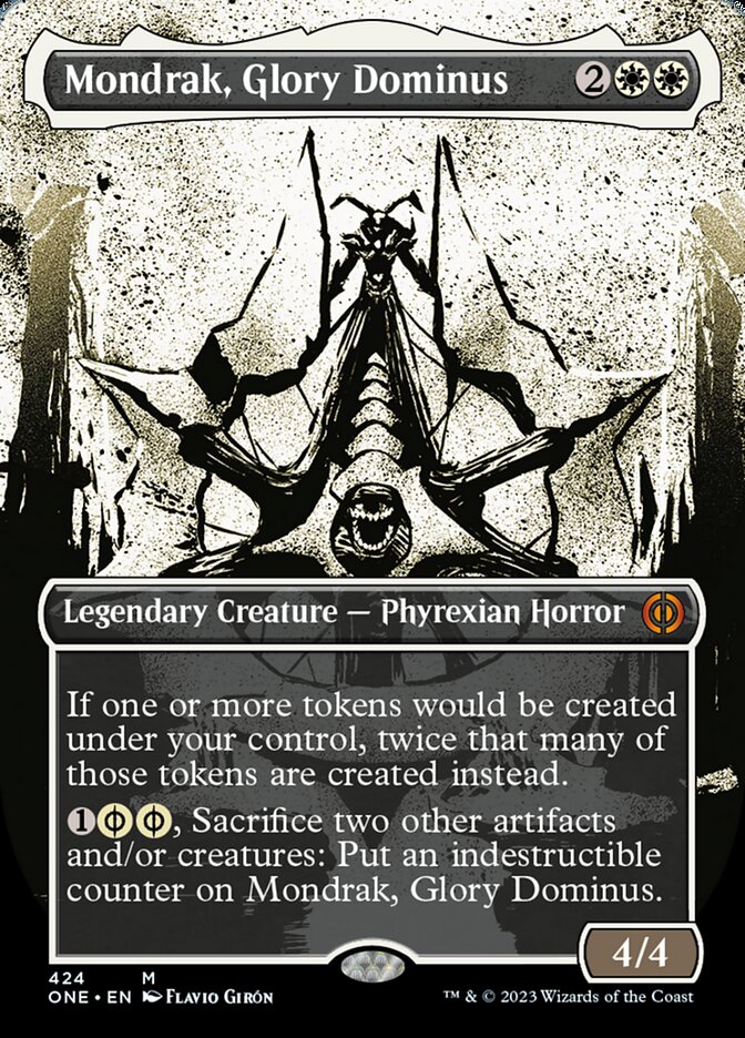 Mondrak, Glory Dominus (Borderless Ichor Step-and-Compleat Foil) [Phyrexia: All Will Be One] | Dragon's Lair Comics and Fantasy Houston TX