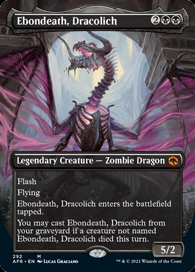 Ebondeath, Dracolich (Borderless Alternate Art) [Dungeons & Dragons: Adventures in the Forgotten Realms] | Dragon's Lair Comics and Fantasy Houston TX