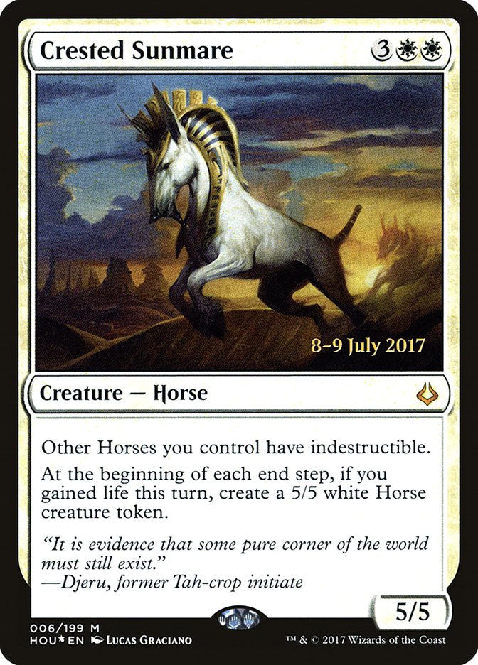 Crested Sunmare [Hour of Devastation Prerelease Promos] | Dragon's Lair Comics and Fantasy Houston TX