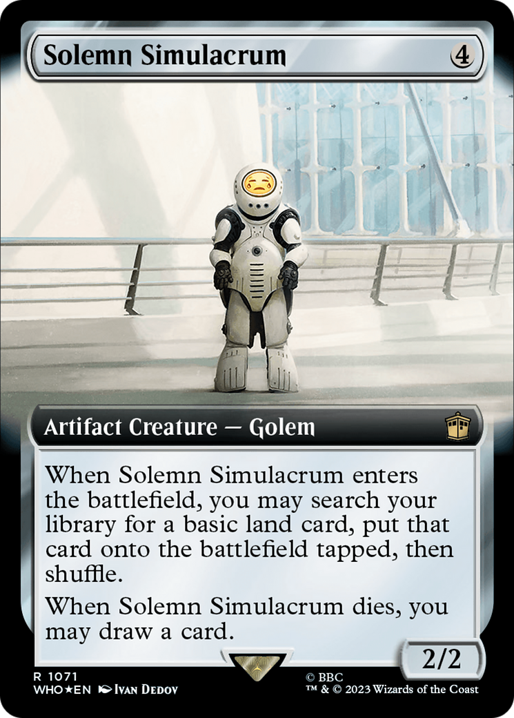 Solemn Simulacrum (Extended Art) (Surge Foil) [Doctor Who] | Dragon's Lair Comics and Fantasy Houston TX