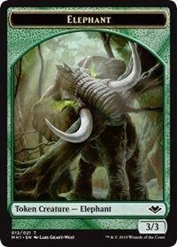 Elephant (012) // Spirit (016) Double-Sided Token [Modern Horizons Tokens] | Dragon's Lair Comics and Fantasy Houston TX