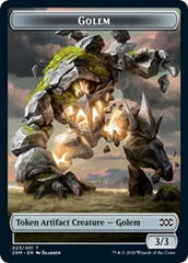 Golem // Elf Warrior Double-Sided Token [Double Masters Tokens] | Dragon's Lair Comics and Fantasy Houston TX