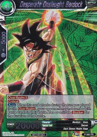 Desperate Onslaught Bardock (Event Pack 2 - 2018) (P-060_PR) [Promotion Cards] | Dragon's Lair Comics and Fantasy Houston TX