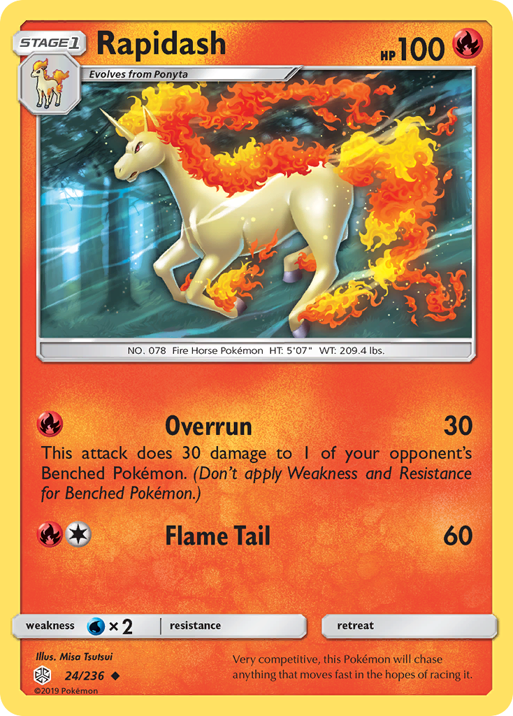 Rapidash (24/236) [Sun & Moon: Cosmic Eclipse] | Dragon's Lair Comics and Fantasy Houston TX