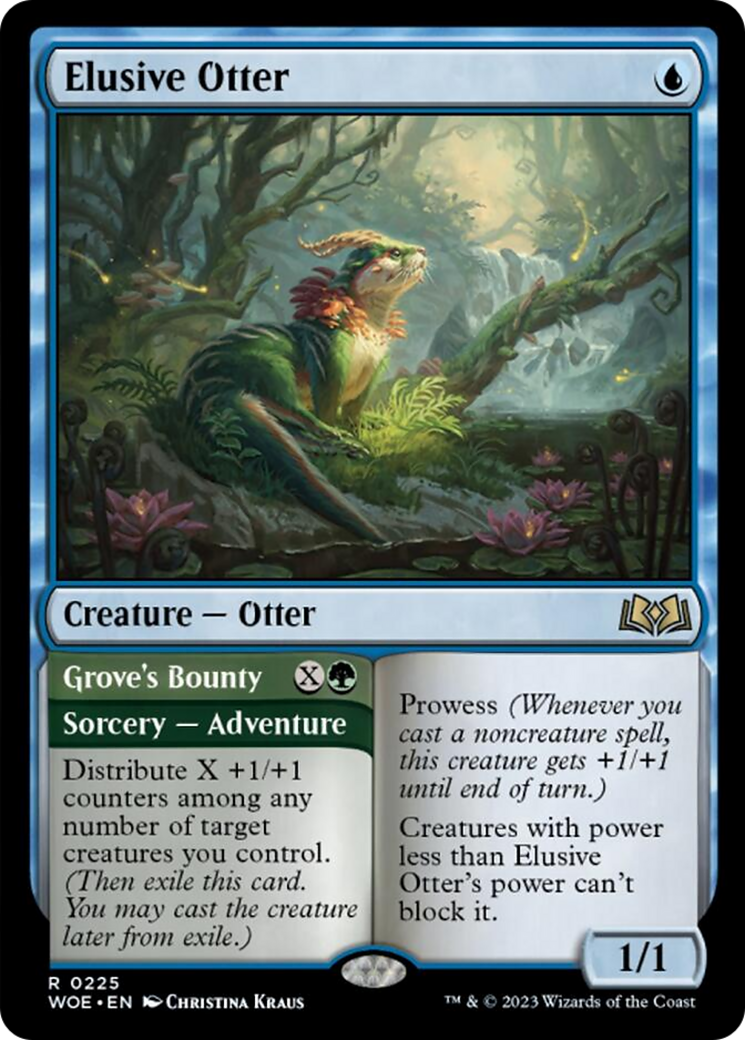 Elusive Otter // Grove's Bounty [Wilds of Eldraine] | Dragon's Lair Comics and Fantasy Houston TX