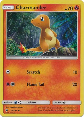 Charmander (18/147) (Premium Collection Promo) [Sun & Moon: Burning Shadows] | Dragon's Lair Comics and Fantasy Houston TX