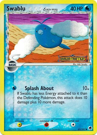 Swablu (65/101) (Delta Species) (Stamped) [EX: Dragon Frontiers] | Dragon's Lair Comics and Fantasy Houston TX