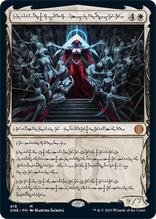 Elesh Norn, Mother of Machines (Phyrexian Step-and-Compleat Foil) [Phyrexia: All Will Be One] | Dragon's Lair Comics and Fantasy Houston TX