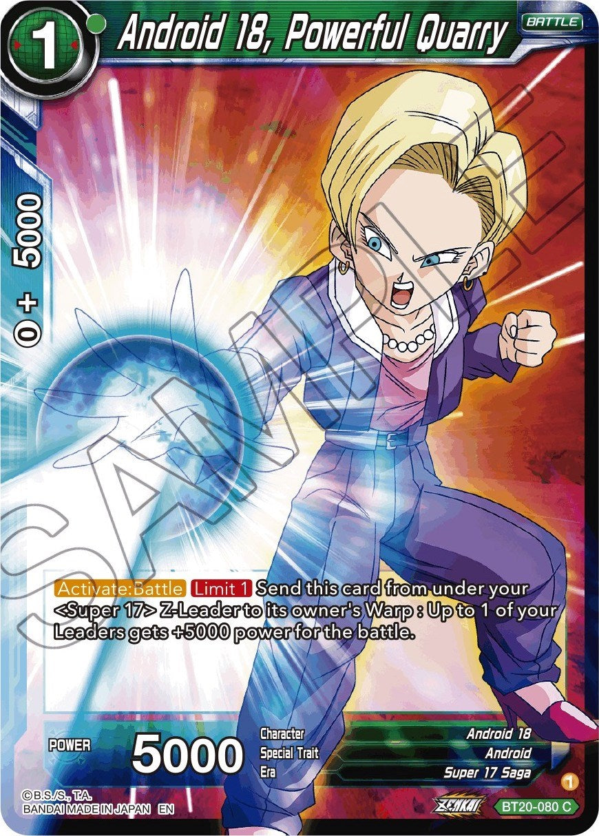 Android 18, Powerful Quarry (BT20-080) [Power Absorbed] | Dragon's Lair Comics and Fantasy Houston TX