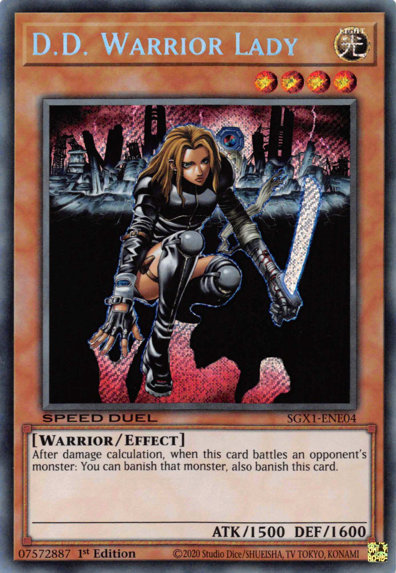 D.D. Warrior Lady [SGX1-ENE04] Secret Rare | Dragon's Lair Comics and Fantasy Houston TX