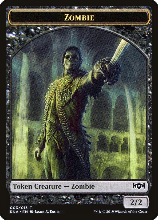 Zombie Token [Ravnica Allegiance Tokens] | Dragon's Lair Comics and Fantasy Houston TX