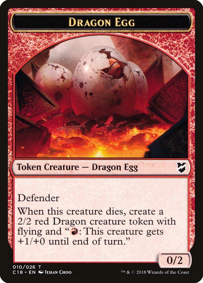 Dragon Egg Token [Commander 2018 Tokens] | Dragon's Lair Comics and Fantasy Houston TX