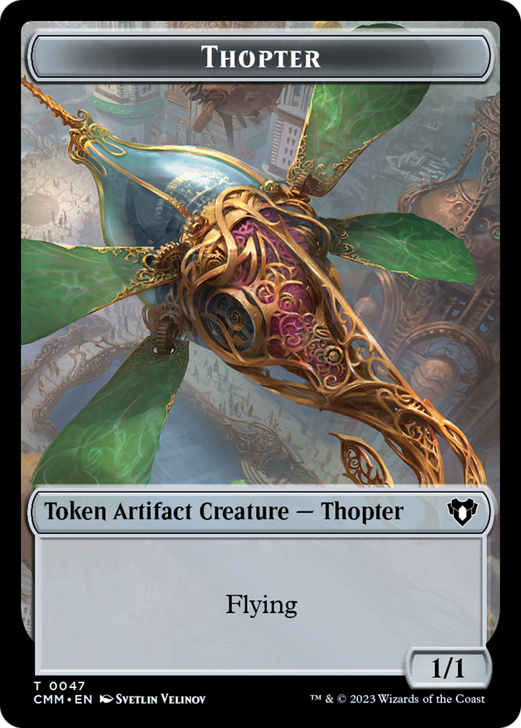 Thopter // Dragon (0020) Double-Sided Token [Commander Masters Tokens] | Dragon's Lair Comics and Fantasy Houston TX