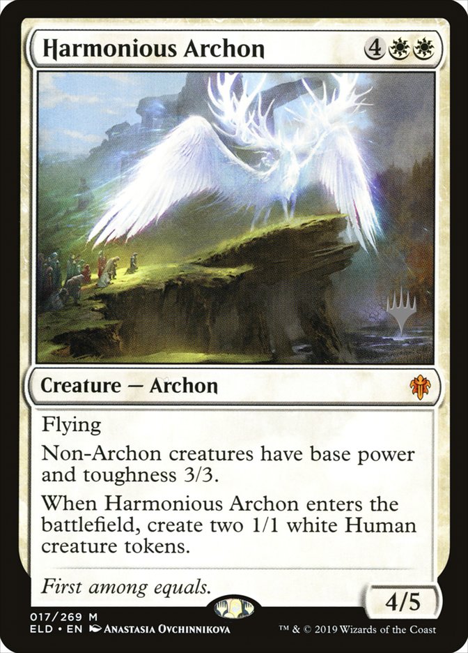 Harmonious Archon (Promo Pack) [Throne of Eldraine Promos] | Dragon's Lair Comics and Fantasy Houston TX