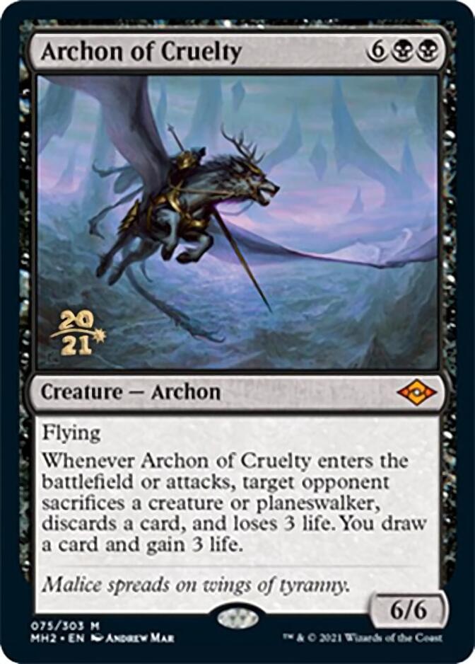 Archon of Cruelty [Modern Horizons 2 Prerelease Promos] | Dragon's Lair Comics and Fantasy Houston TX