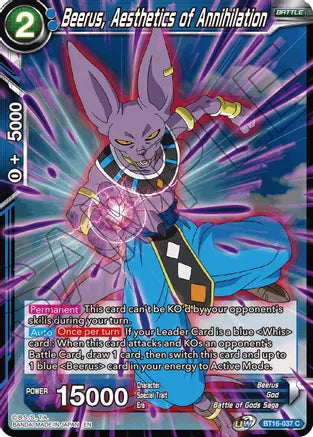 Beerus, Aesthetic of Annihilation (BT16-037) [Realm of the Gods] | Dragon's Lair Comics and Fantasy Houston TX