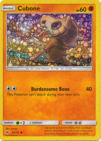 Cubone (57/131) (General Mills Promo) [Sun & Moon: Forbidden Light] | Dragon's Lair Comics and Fantasy Houston TX