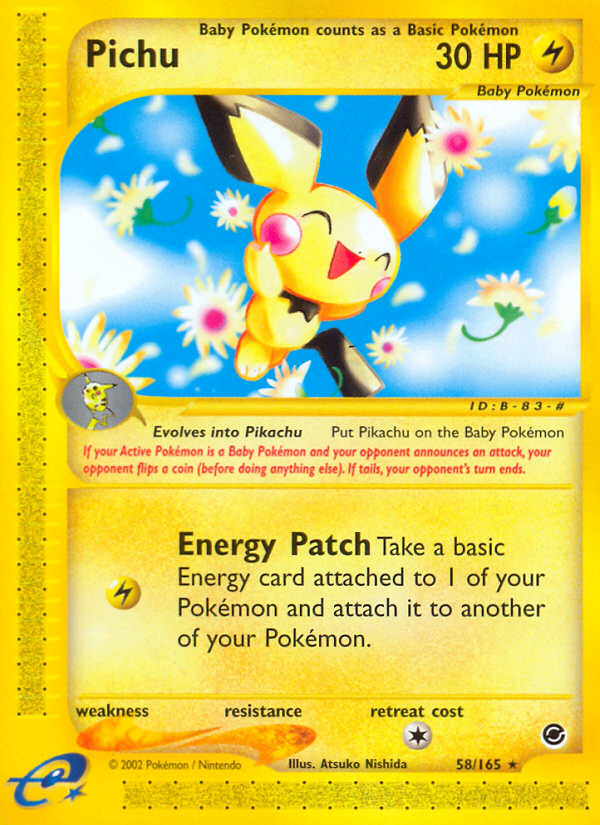 Pichu (58/165) [Expedition: Base Set] | Dragon's Lair Comics and Fantasy Houston TX