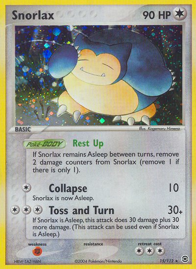 Snorlax (15/112) [EX: FireRed & LeafGreen] | Dragon's Lair Comics and Fantasy Houston TX