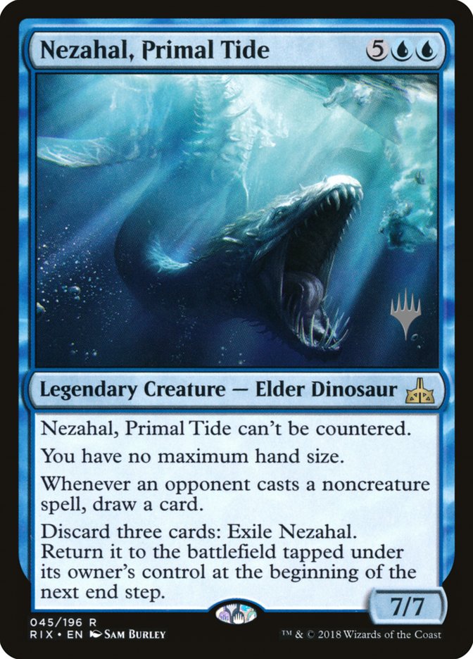 Nezahal, Primal Tide (Promo Pack) [Rivals of Ixalan Promos] | Dragon's Lair Comics and Fantasy Houston TX