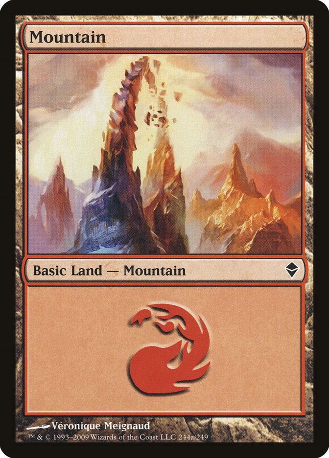 Mountain (244a) [Zendikar] | Dragon's Lair Comics and Fantasy Houston TX