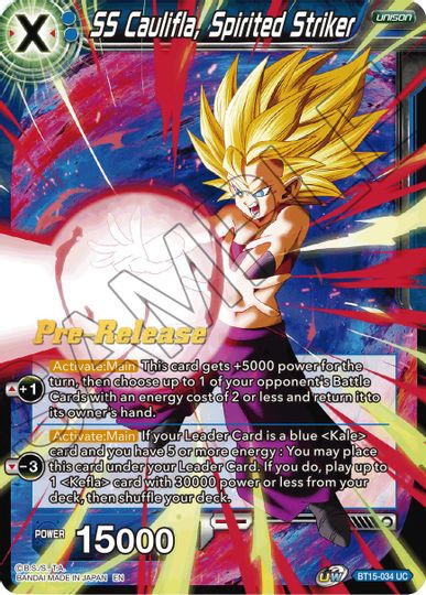 SS Caulifla, Spirited Striker (BT15-034) [Saiyan Showdown Prerelease Promos] | Dragon's Lair Comics and Fantasy Houston TX