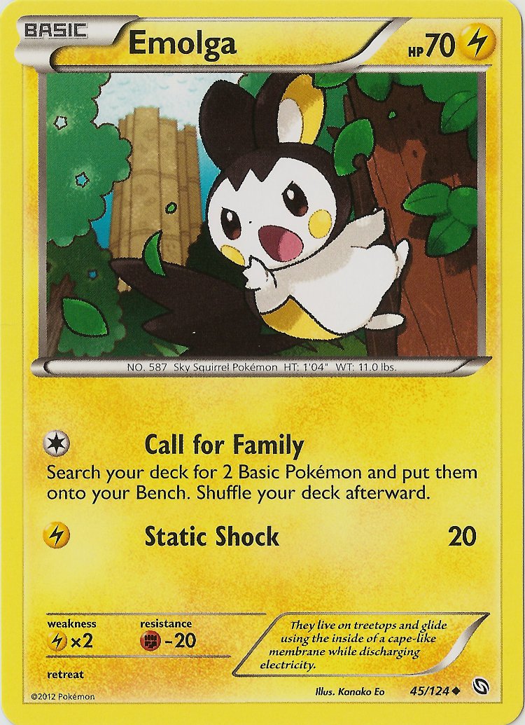 Emolga (45/124) [Black & White: Dragons Exalted] | Dragon's Lair Comics and Fantasy Houston TX