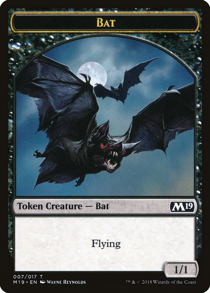 Bat Token [Core Set 2019 Tokens] | Dragon's Lair Comics and Fantasy Houston TX