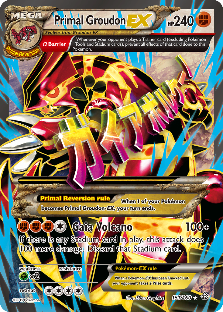 Primal Groudon EX (151/160) [XY: Primal Clash] | Dragon's Lair Comics and Fantasy Houston TX