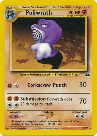 Poliwrath (28/75) [Neo Discovery Unlimited] | Dragon's Lair Comics and Fantasy Houston TX