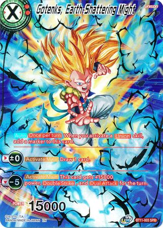 Gotenks, Earth-Shattering Might (SPR) (BT11-003) [Vermilion Bloodline] | Dragon's Lair Comics and Fantasy Houston TX