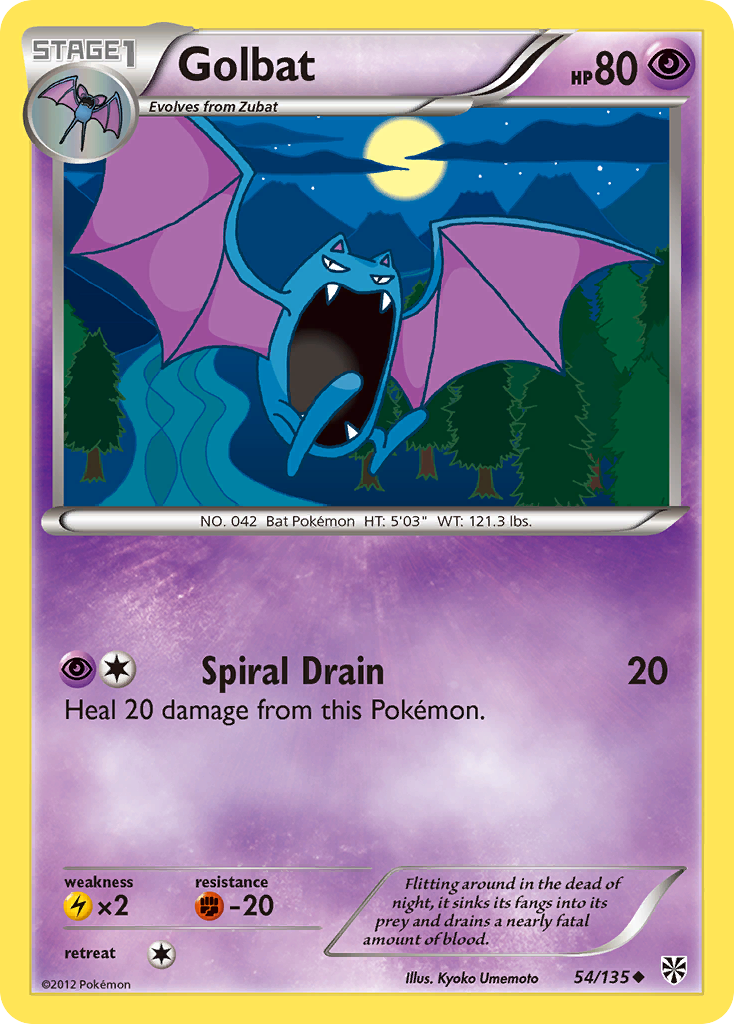 Golbat (54/135) [Black & White: Plasma Storm] | Dragon's Lair Comics and Fantasy Houston TX