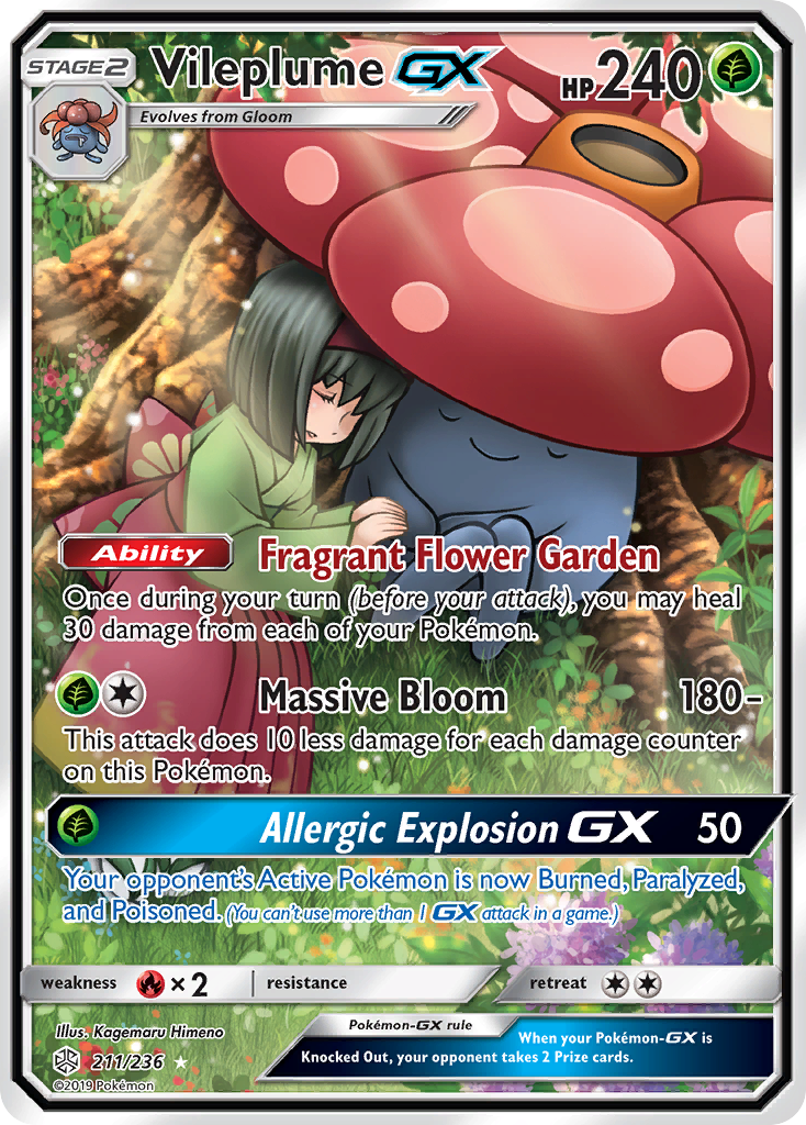 Vileplume GX (211/236) [Sun & Moon: Cosmic Eclipse] | Dragon's Lair Comics and Fantasy Houston TX