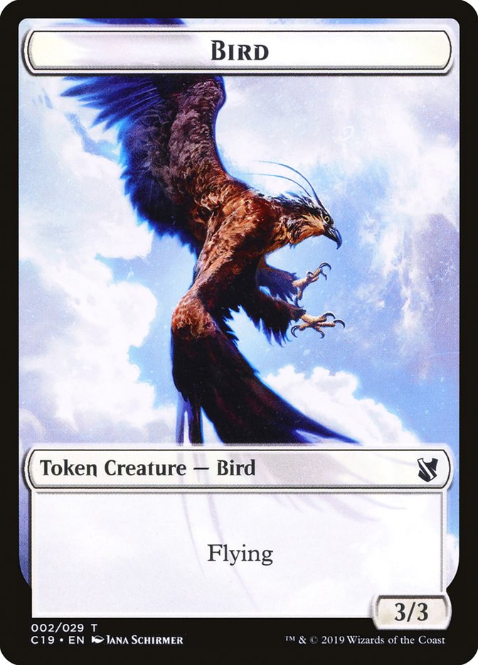 Bird Token (002/029) [Commander 2019 Tokens] | Dragon's Lair Comics and Fantasy Houston TX