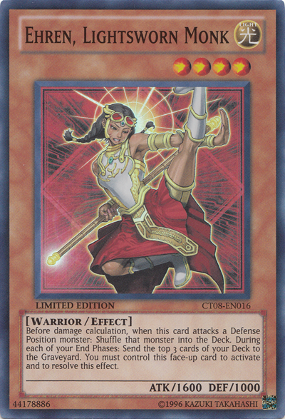 Ehren, Lightsworn Monk [CT08-EN016] Super Rare | Dragon's Lair Comics and Fantasy Houston TX