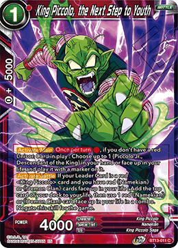 King Piccolo, the Next Step to Youth (Common) (BT13-011) [Supreme Rivalry] | Dragon's Lair Comics and Fantasy Houston TX